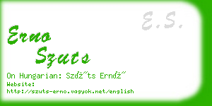 erno szuts business card